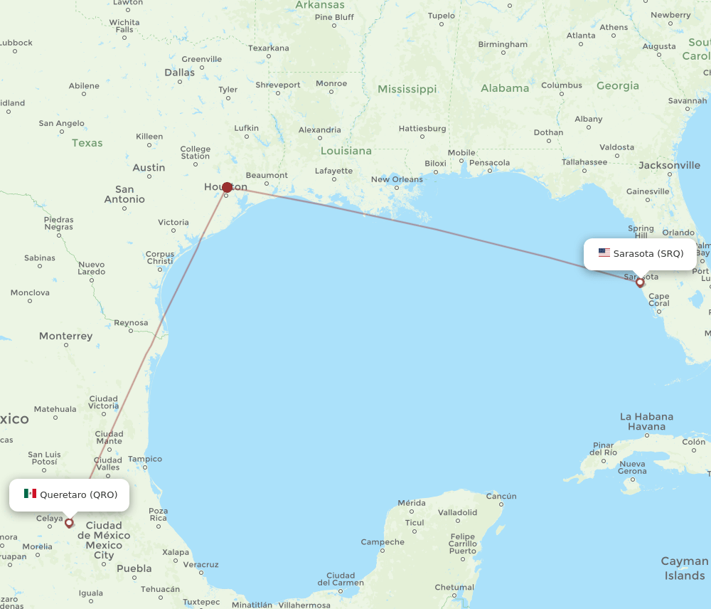 QRO-SRQ flight routes