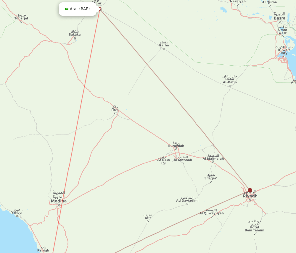 RAE-JED flight routes