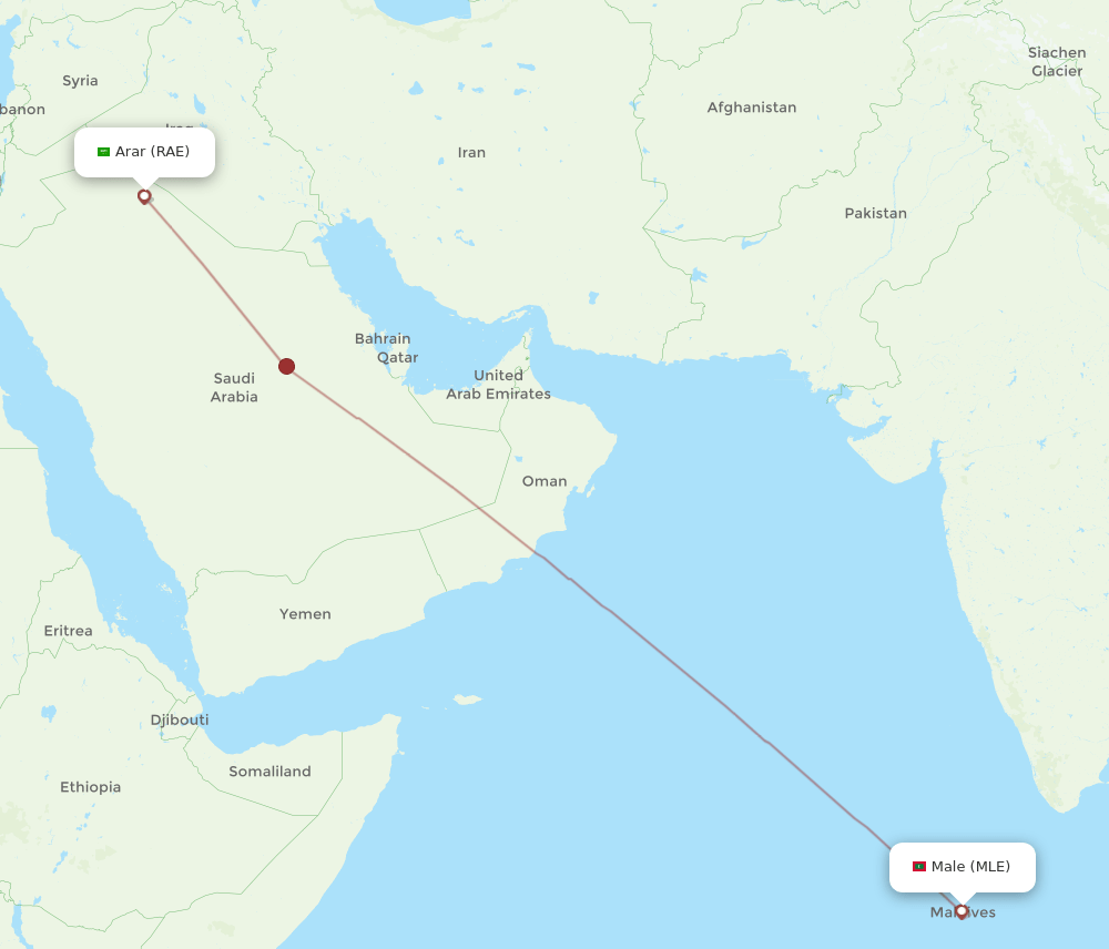 RAE to MLE flights and routes map