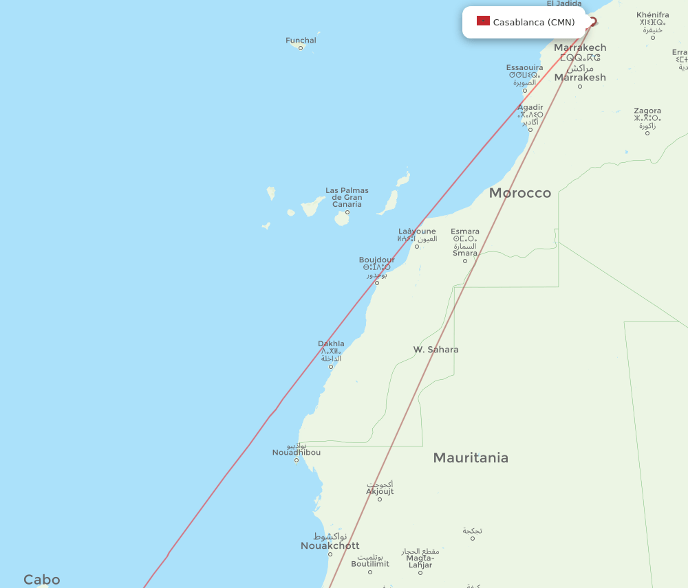 RAI-CMN flight routes