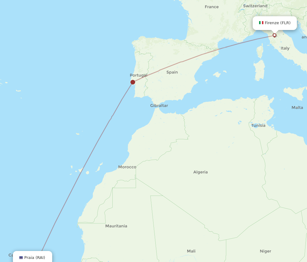 RAI-FLR flight routes