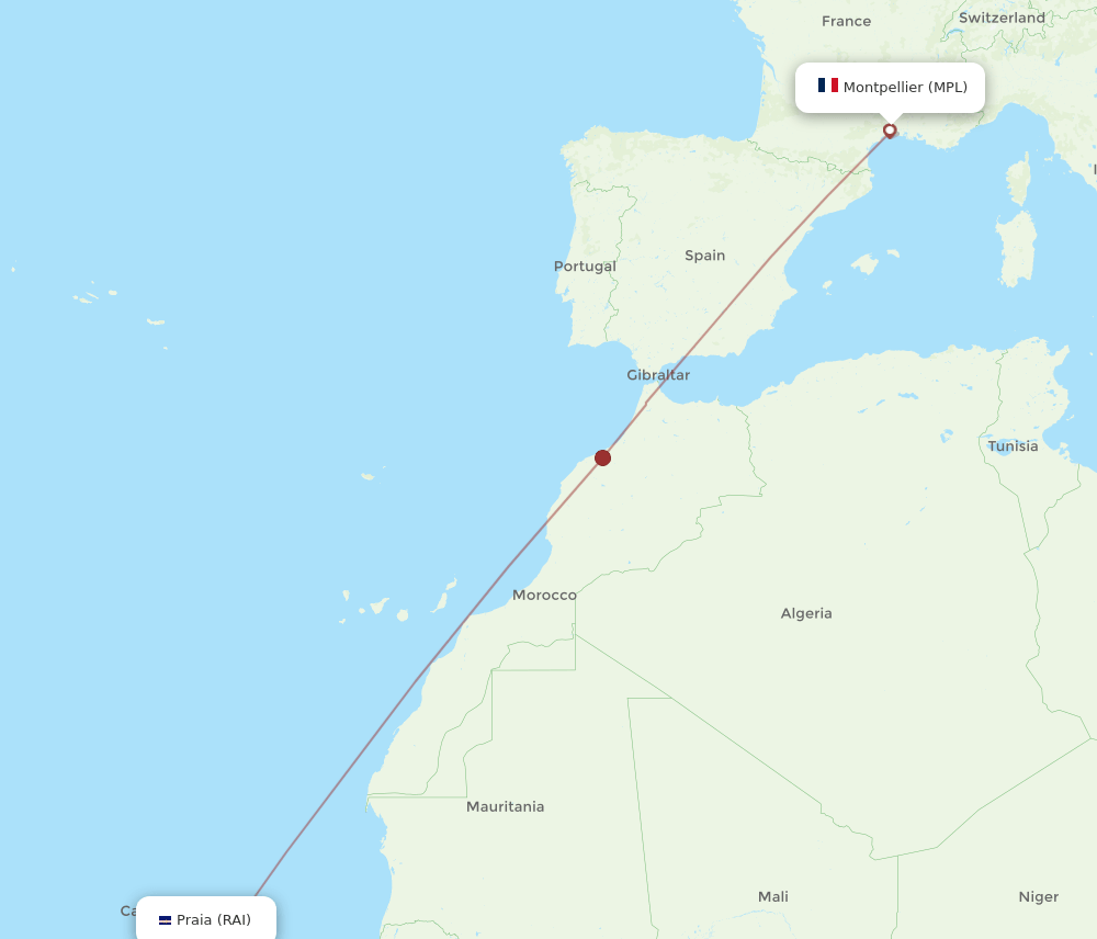 RAI-MPL flight routes