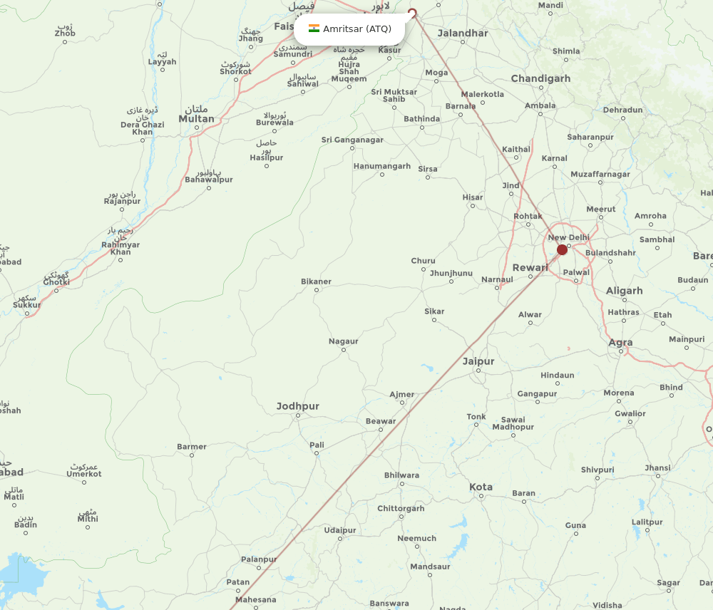 RAJ-ATQ flight routes