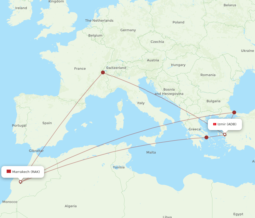 RAK-ADB flight routes