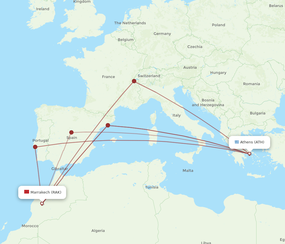 RAK-ATH flight routes