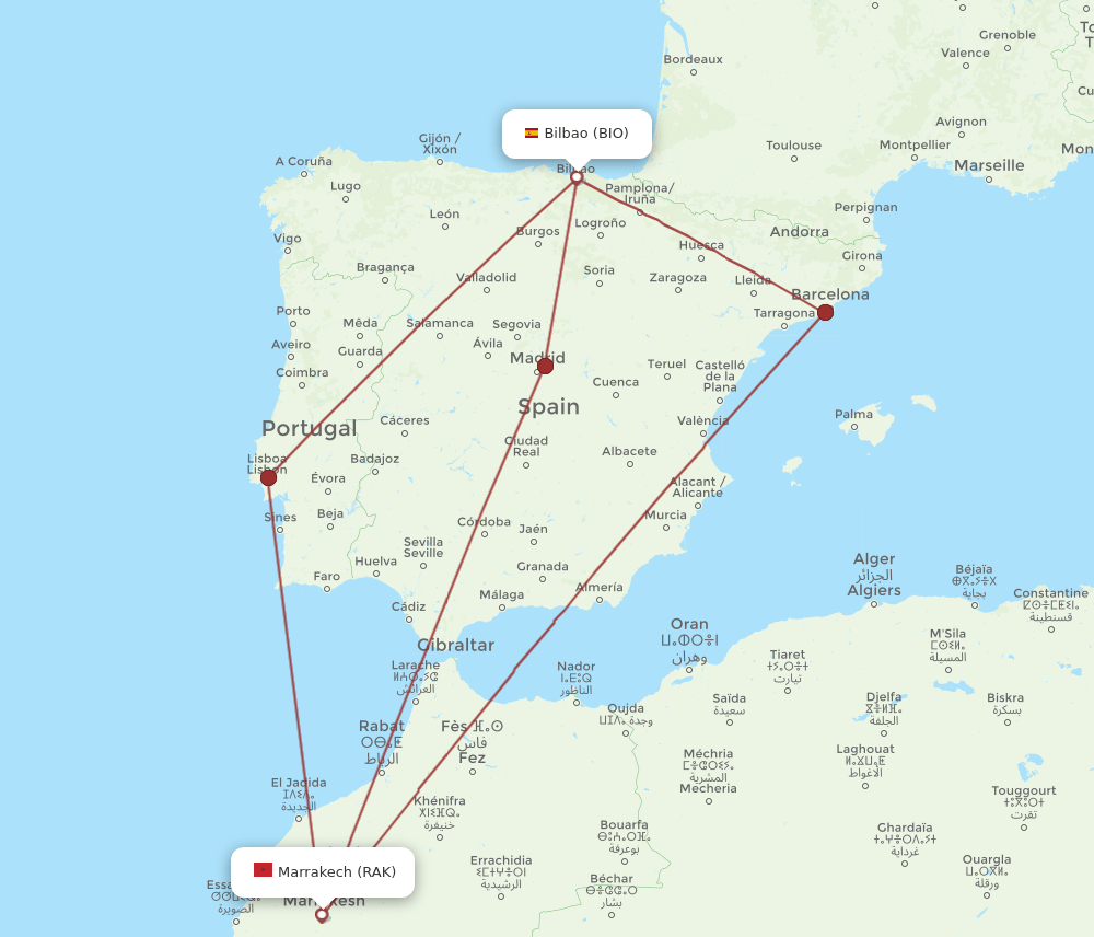 RAK-BIO flight routes