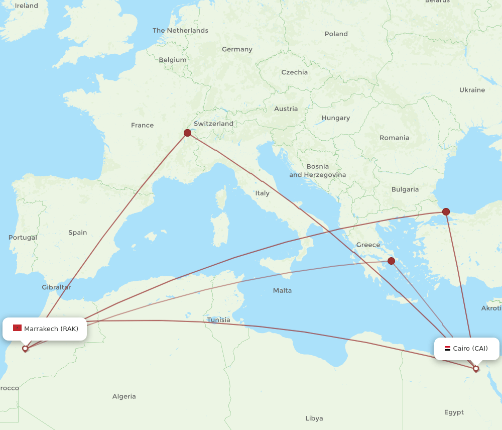 RAK-CAI flight routes