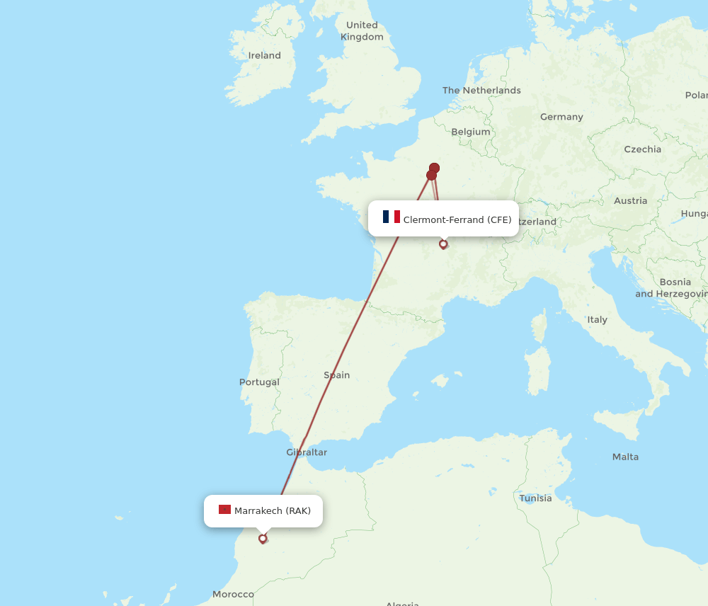 RAK-CFE flight routes