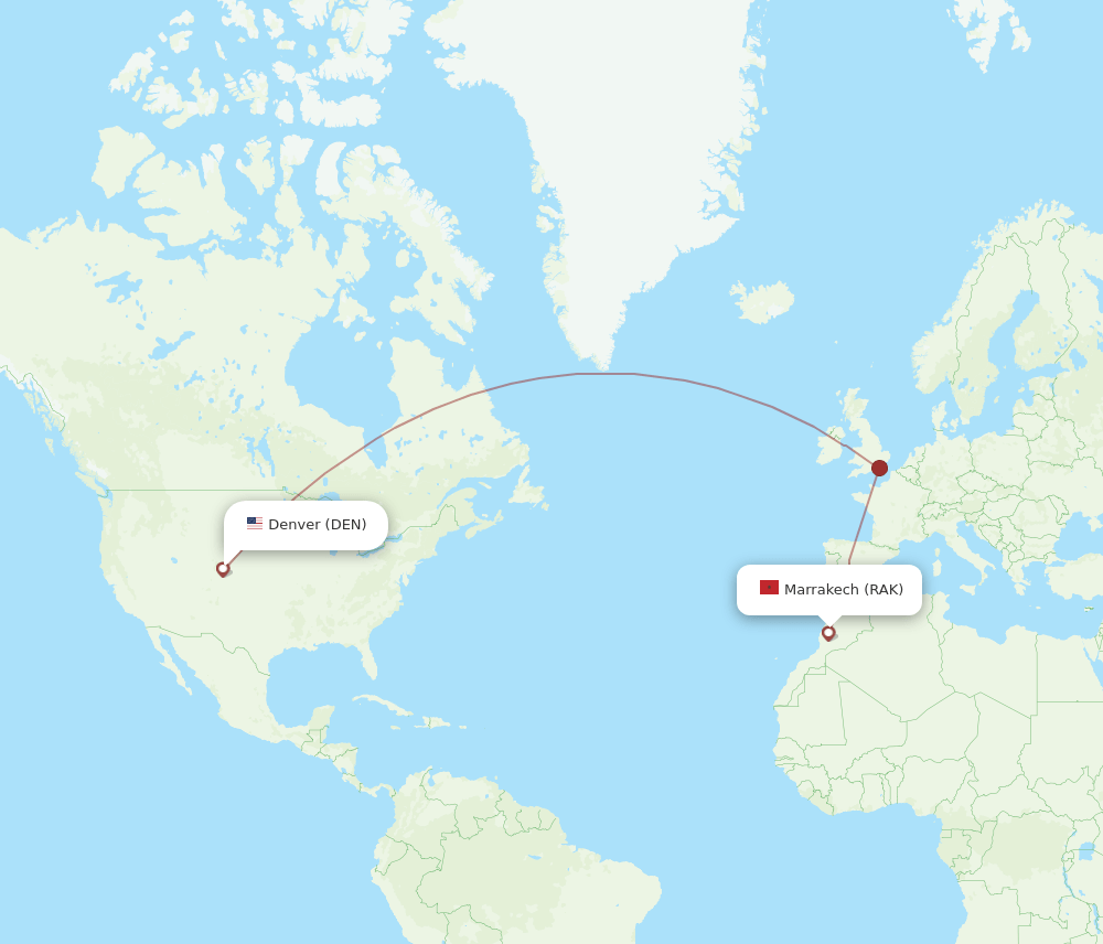 RAK-DEN flight routes