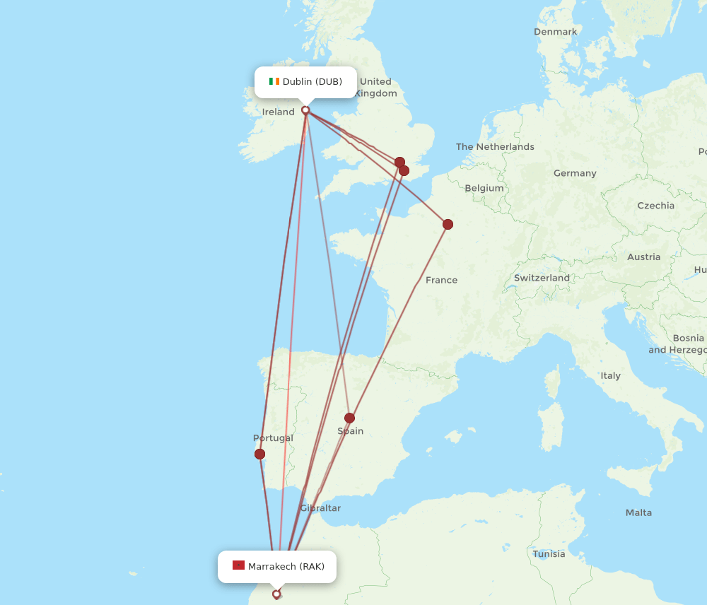 RAK-DUB flight routes