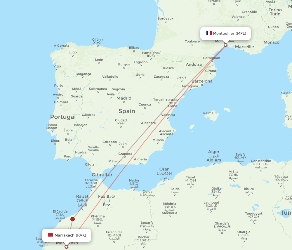 RAK-MPL flight routes