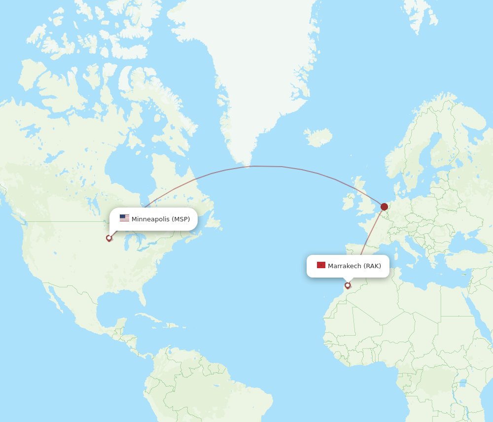 RAK-MSP flight routes
