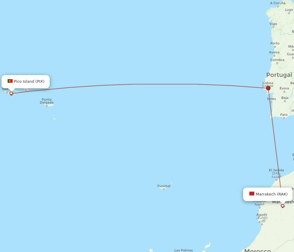 RAK-PIX flight routes