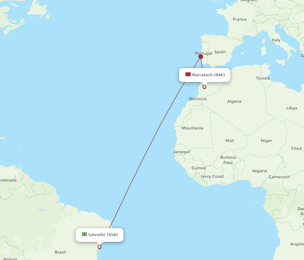 RAK-SSA flight routes