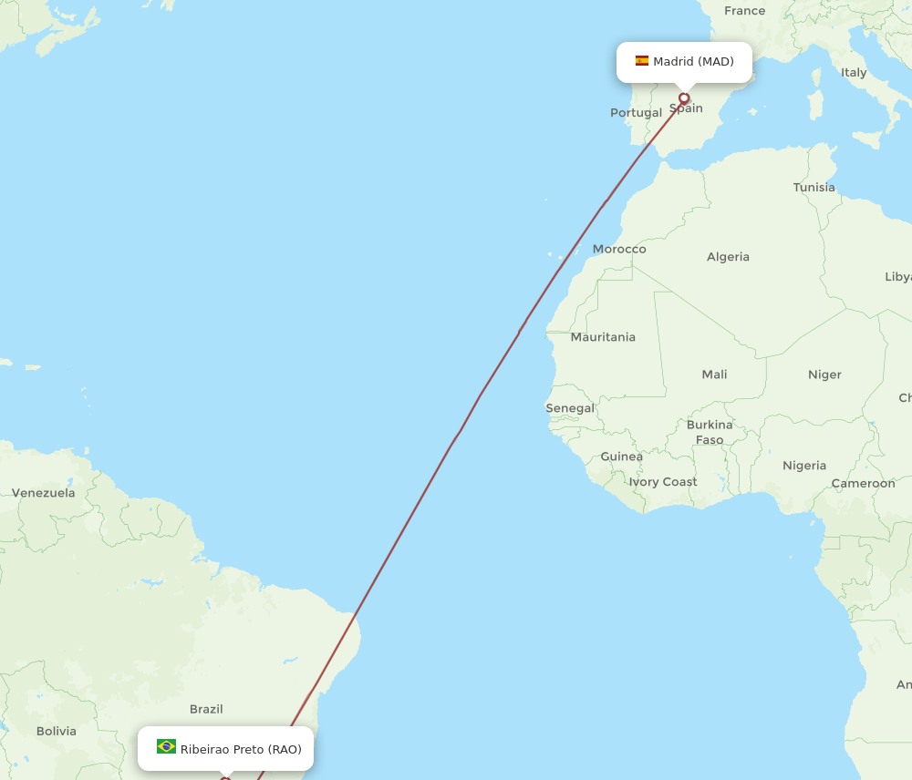 RAO-MAD flight routes