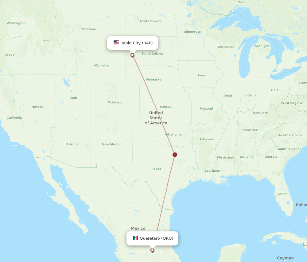 RAP-QRO flight routes