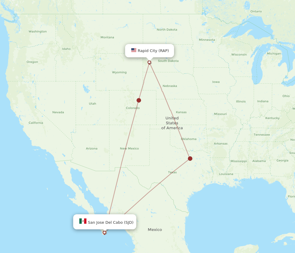 RAP-SJD flight routes