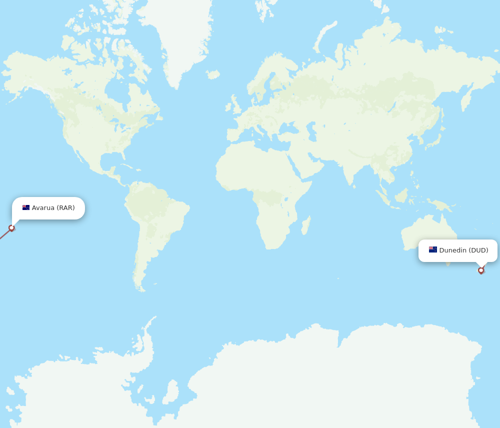 RAR-DUD flight routes