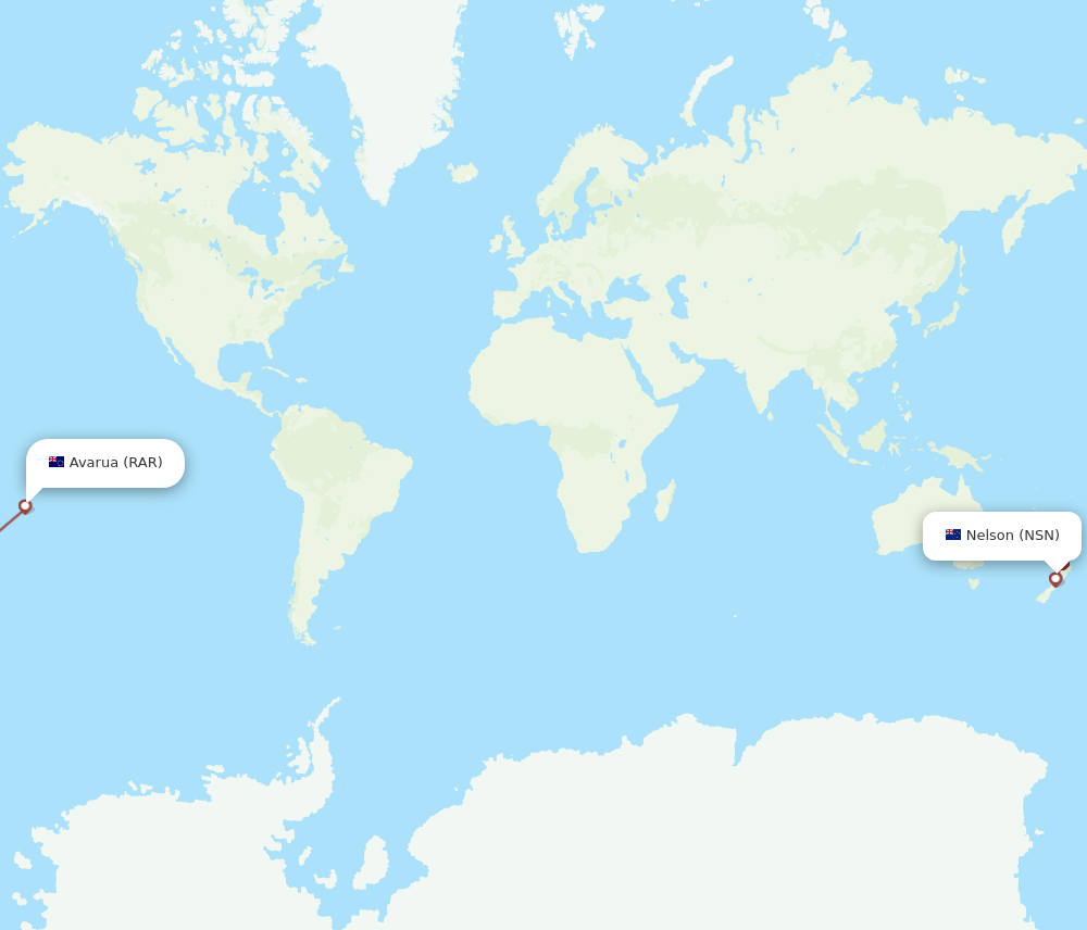 RAR to NSN flights and routes map