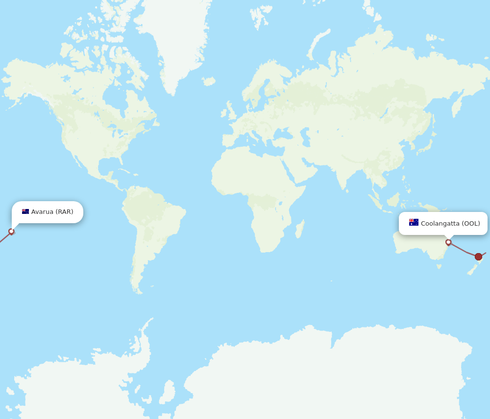 RAR to OOL flights and routes map