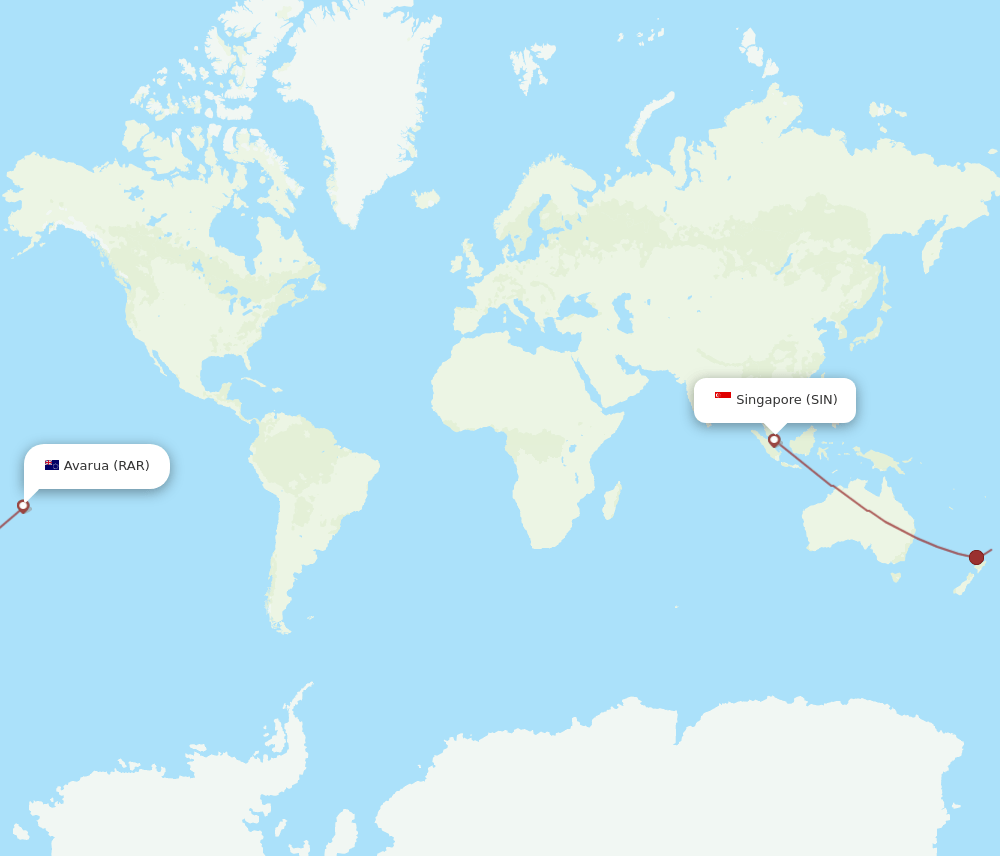 RAR-SIN flight routes