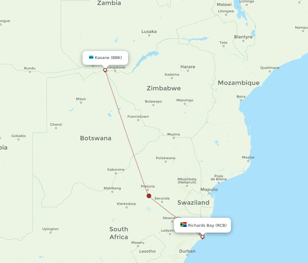 RCB-BBK flight routes