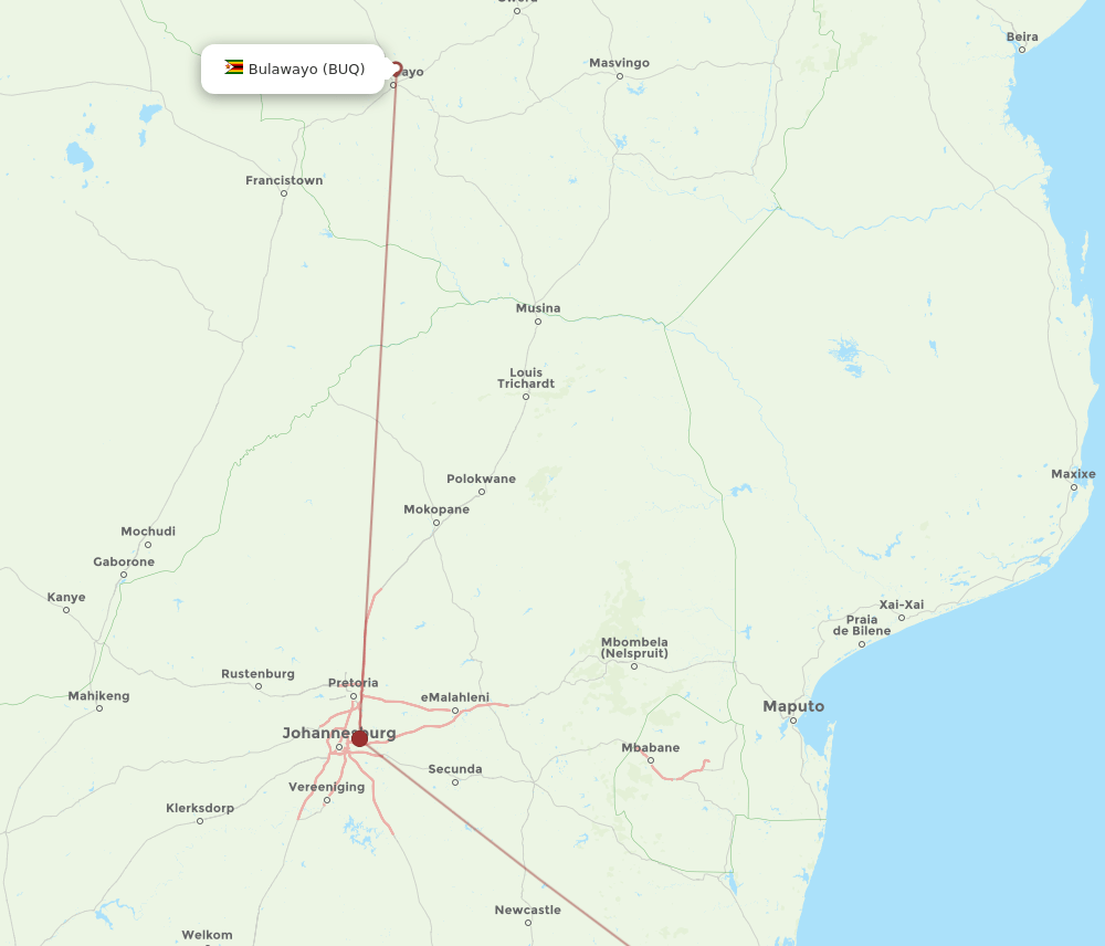RCB-BUQ flight routes