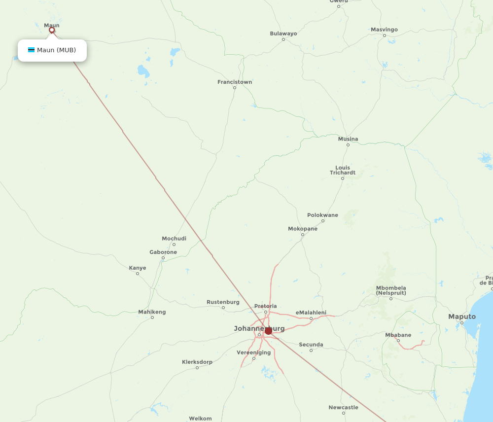 RCB-MUB flight routes