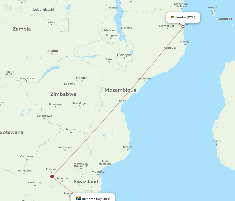 RCB-POL flight routes