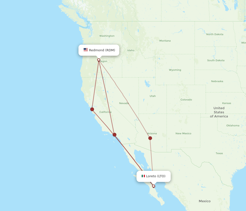 RDM-LTO flight routes