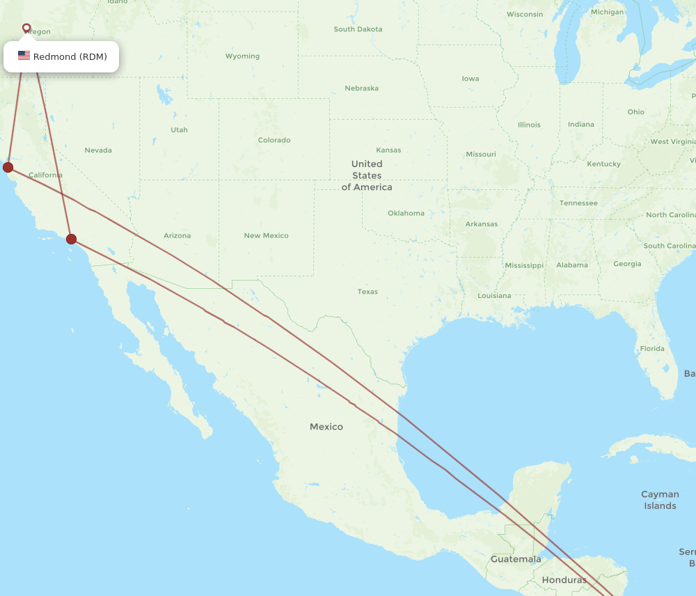 RDM-PTY flight routes