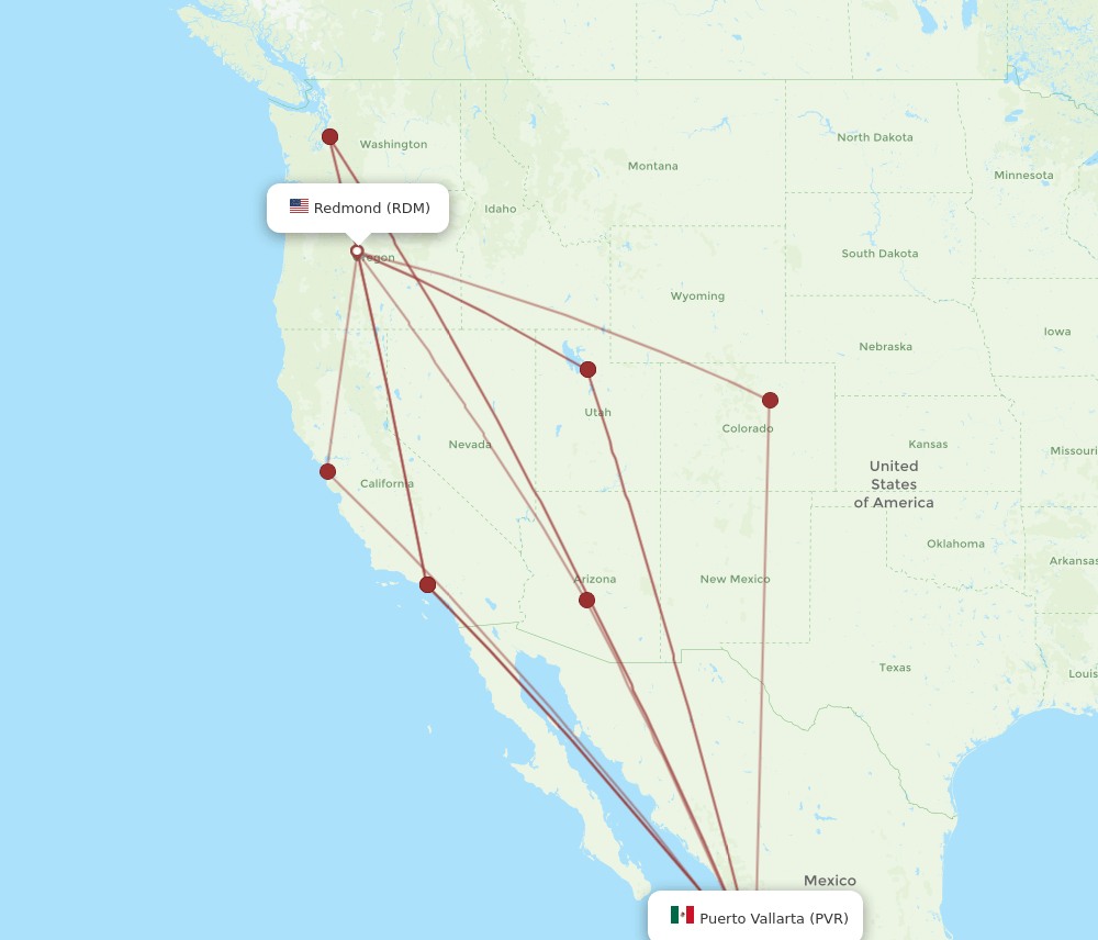 RDM-PVR flight routes