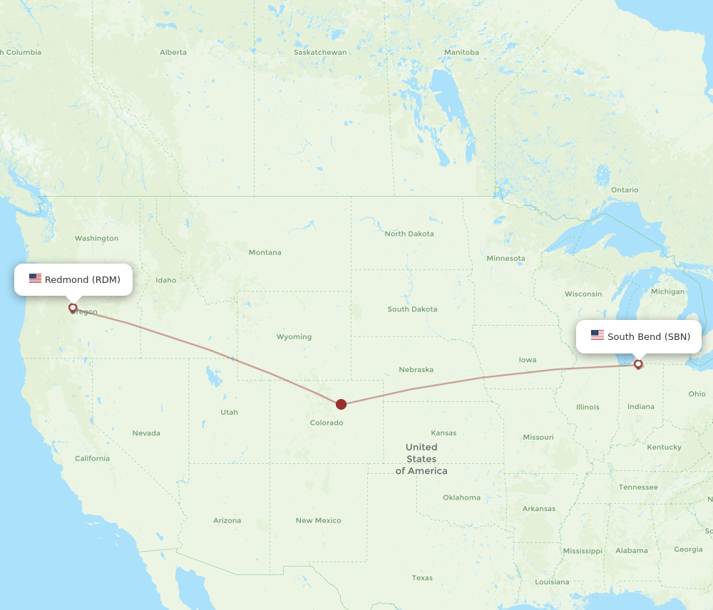 RDM-SBN flight routes