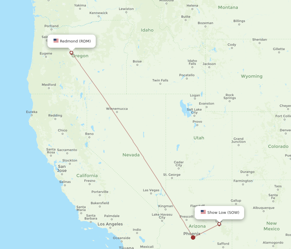 RDM-SOW flight routes