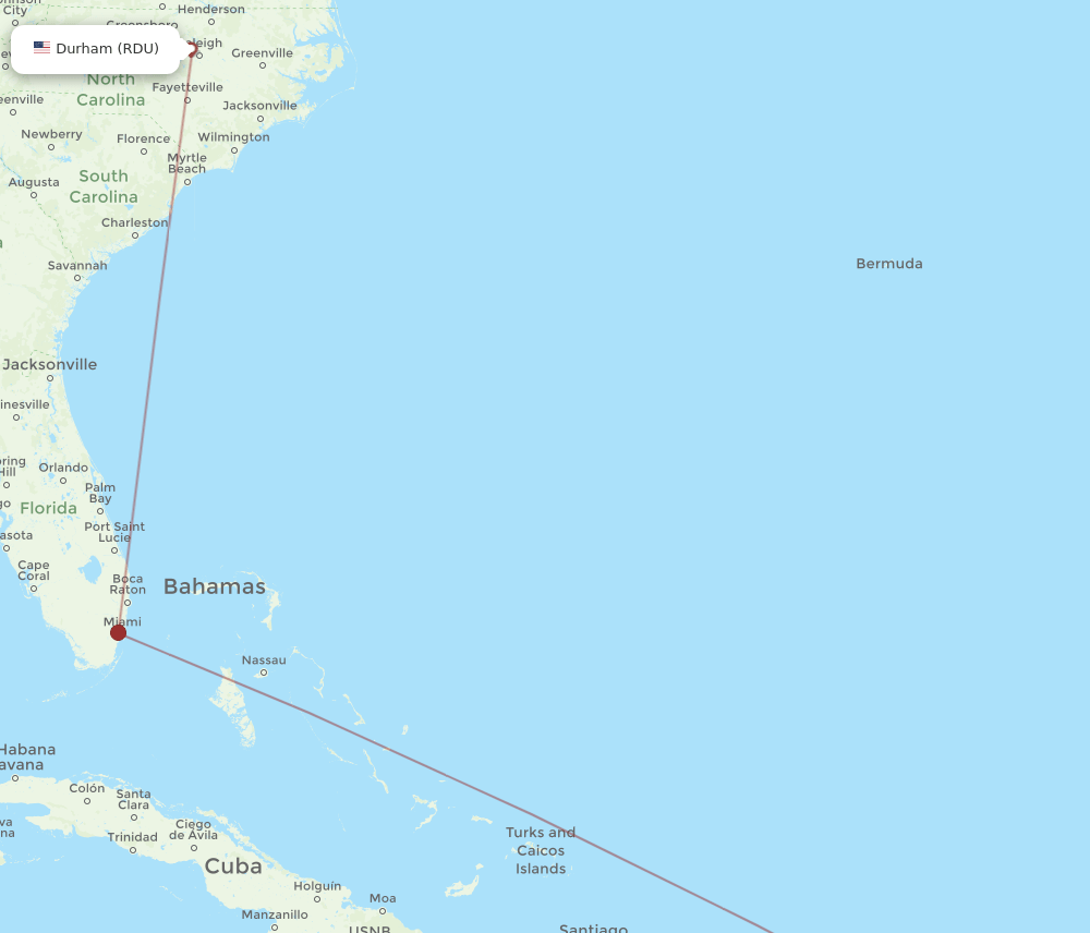 RDU-AXA flight routes