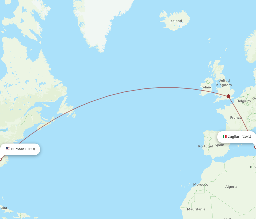 RDU-CAG flight routes