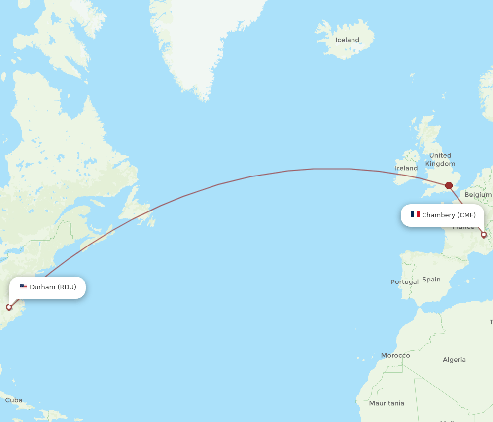 RDU-CMF flight routes