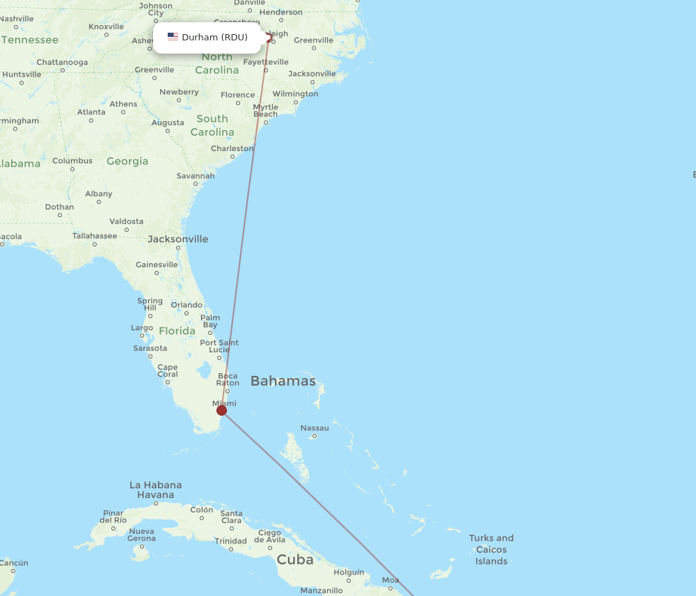 RDU-PAP flight routes