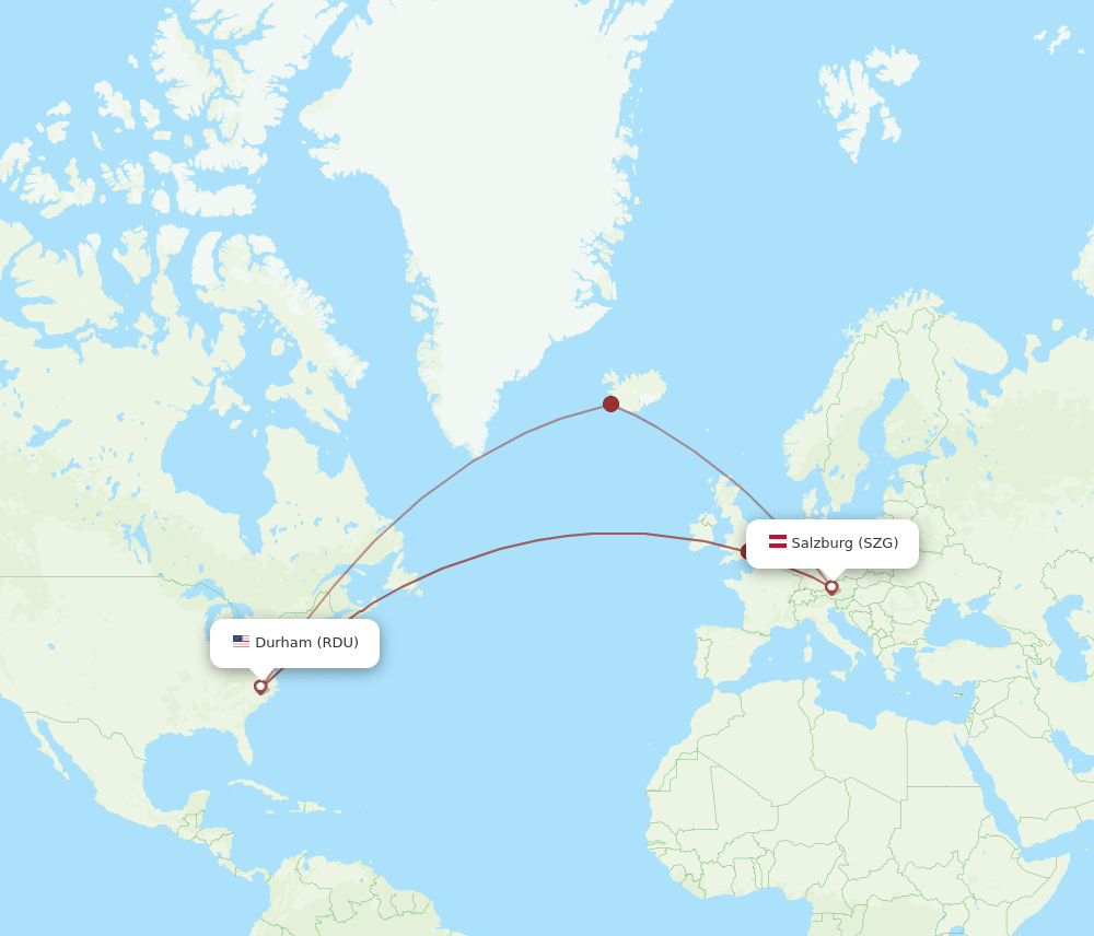 RDU-SZG flight routes