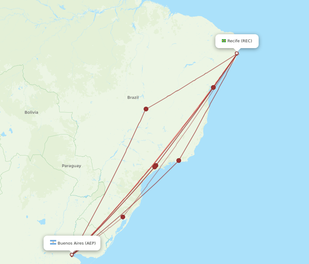 REC-AEP flight routes