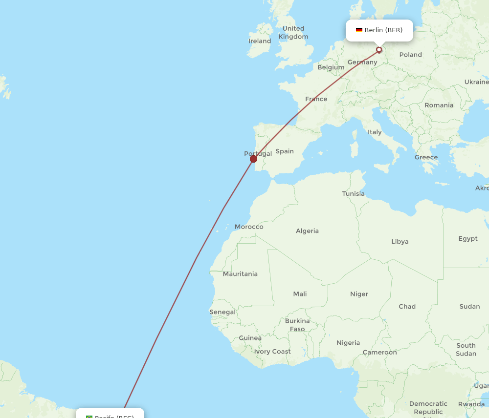 REC-BER flight routes