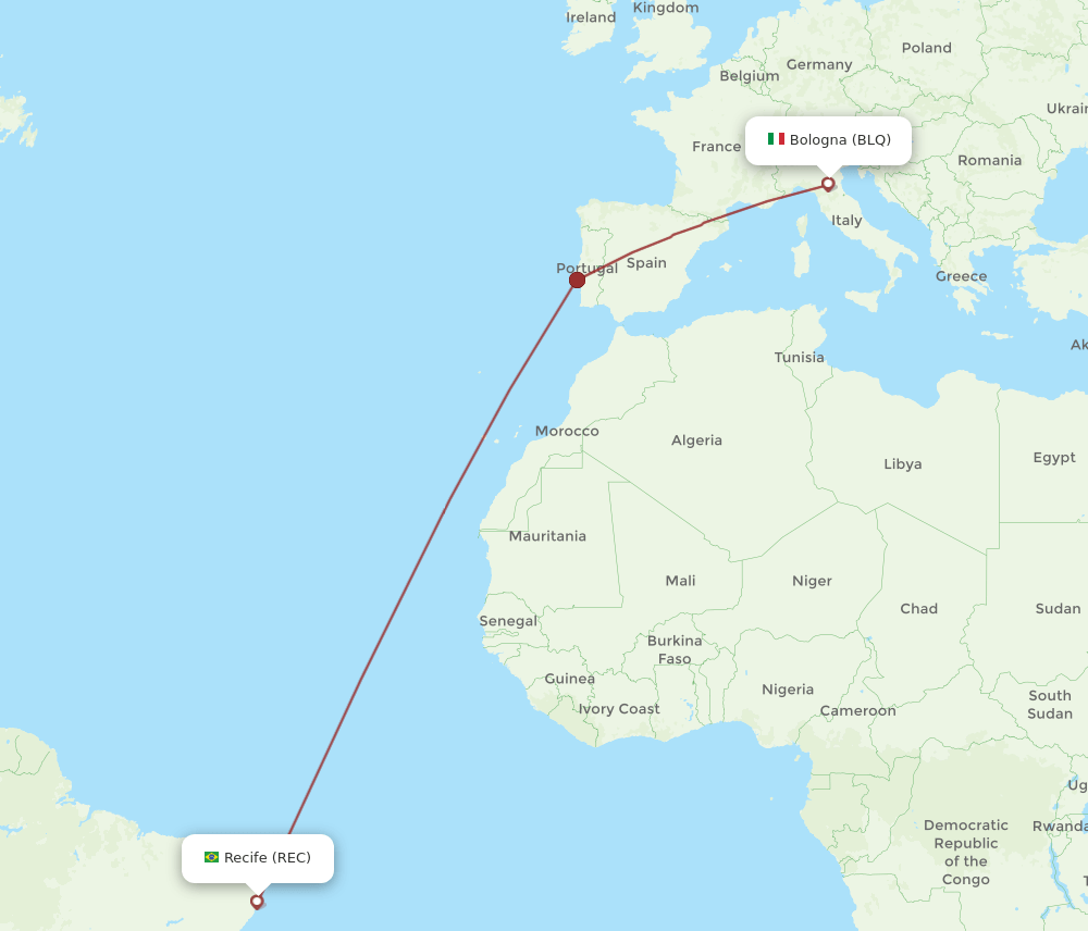 REC-BLQ flight routes