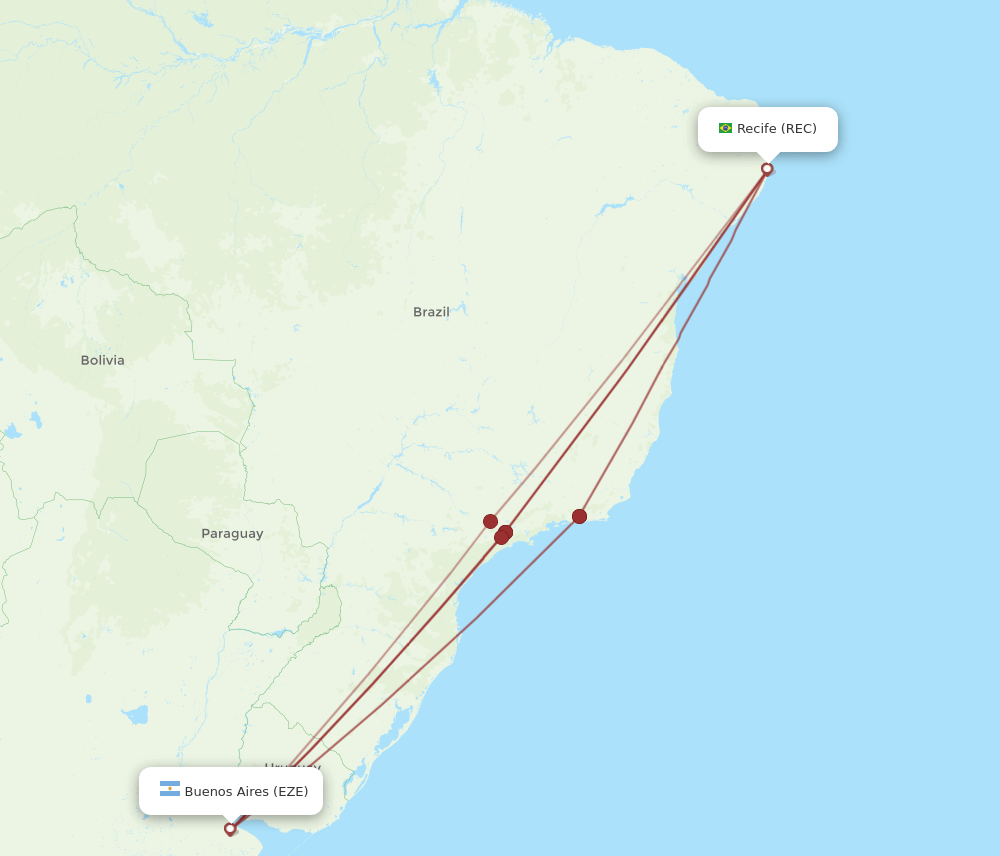 REC-EZE flight routes