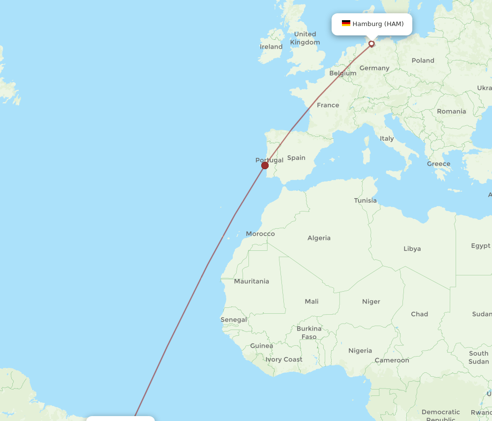 REC-HAM flight routes