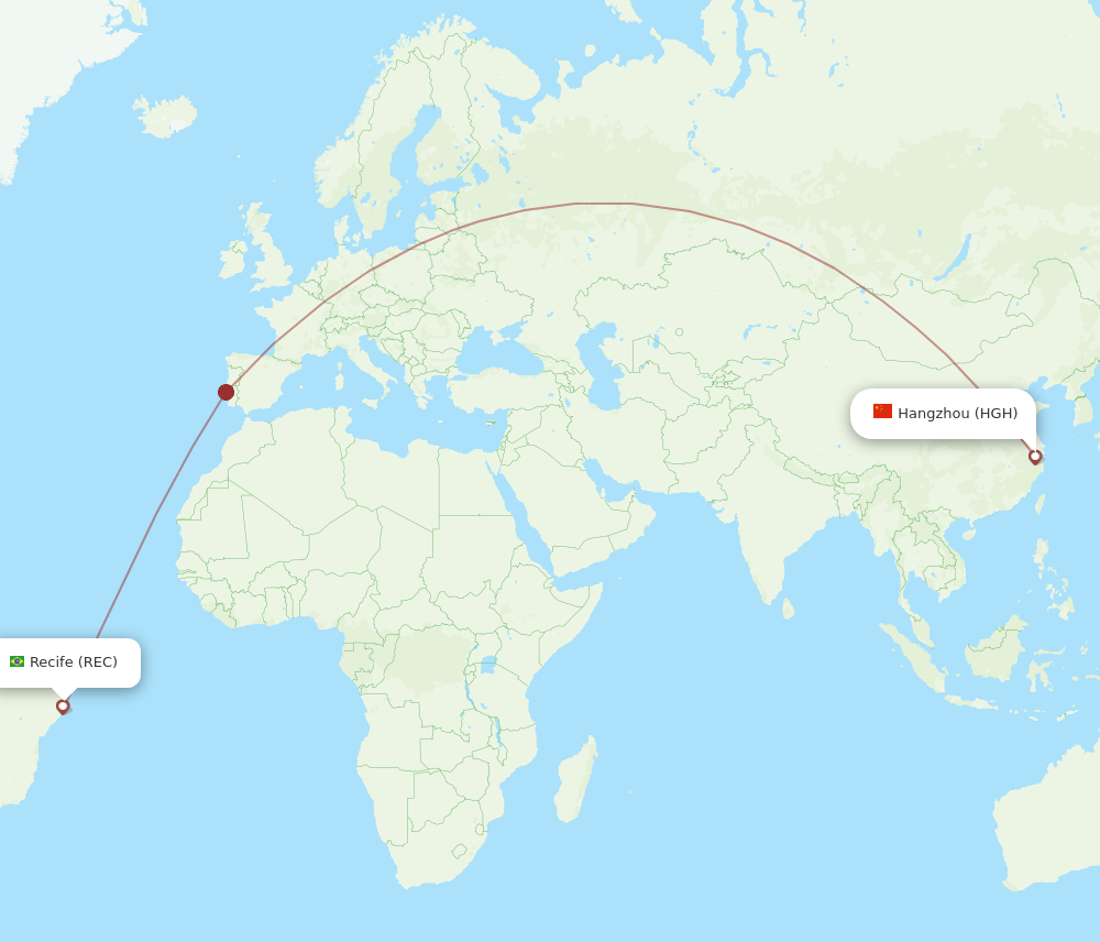REC-HGH flight routes
