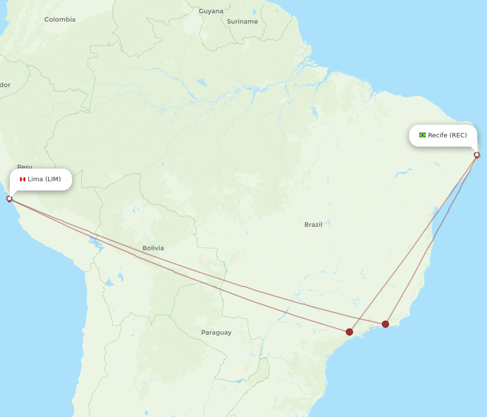 REC-LIM flight routes