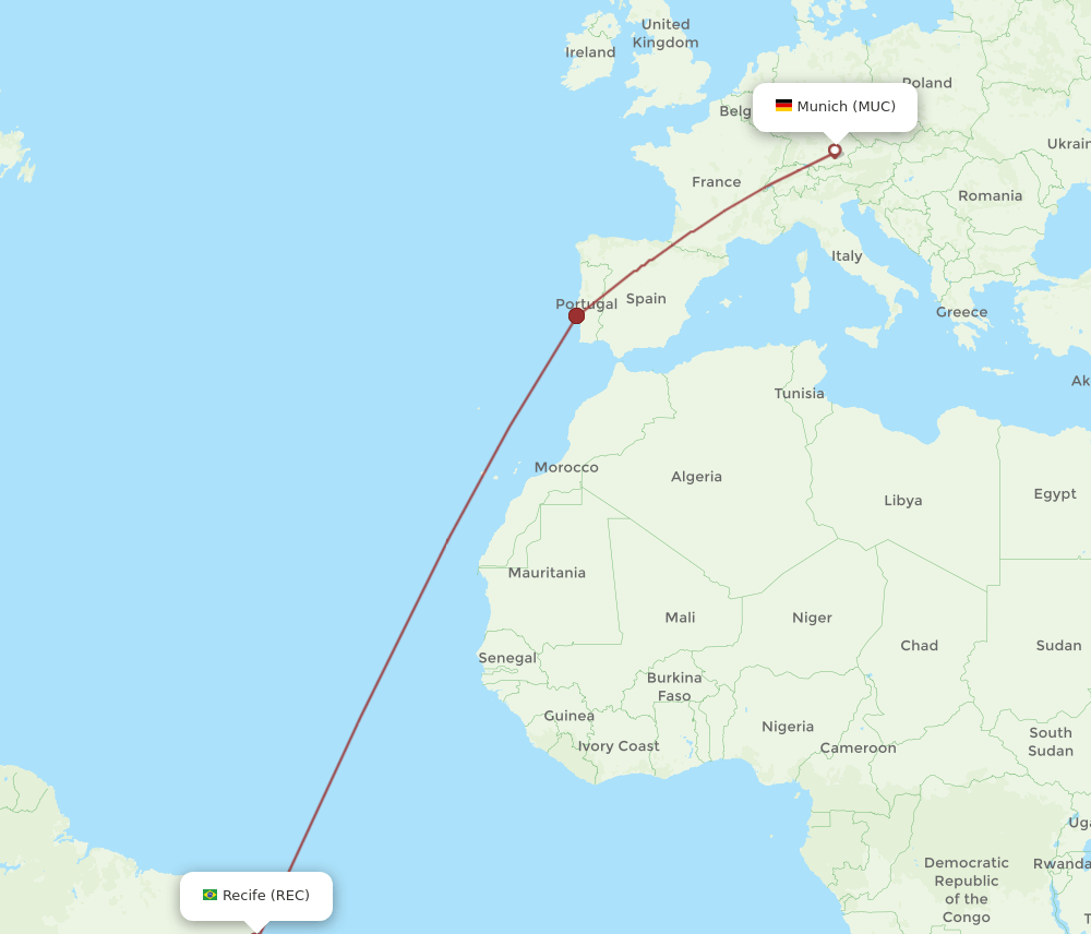 REC-MUC flight routes