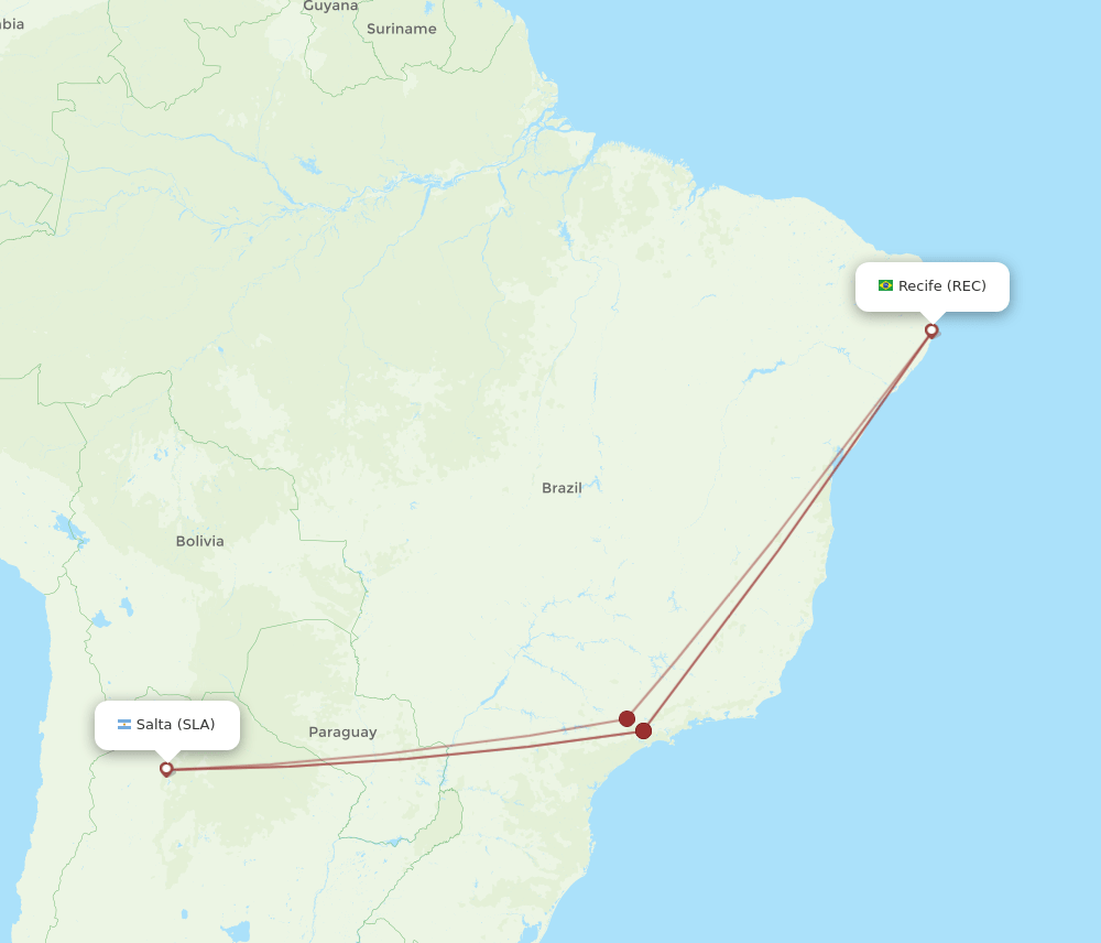 REC-SLA flight routes