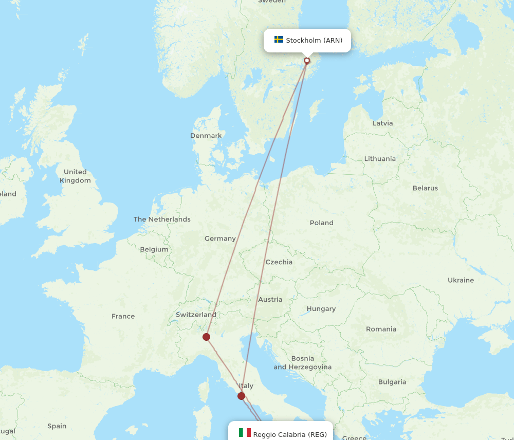 REG-ARN flight routes