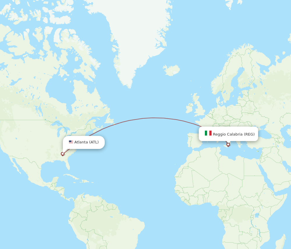 REG-ATL flight routes